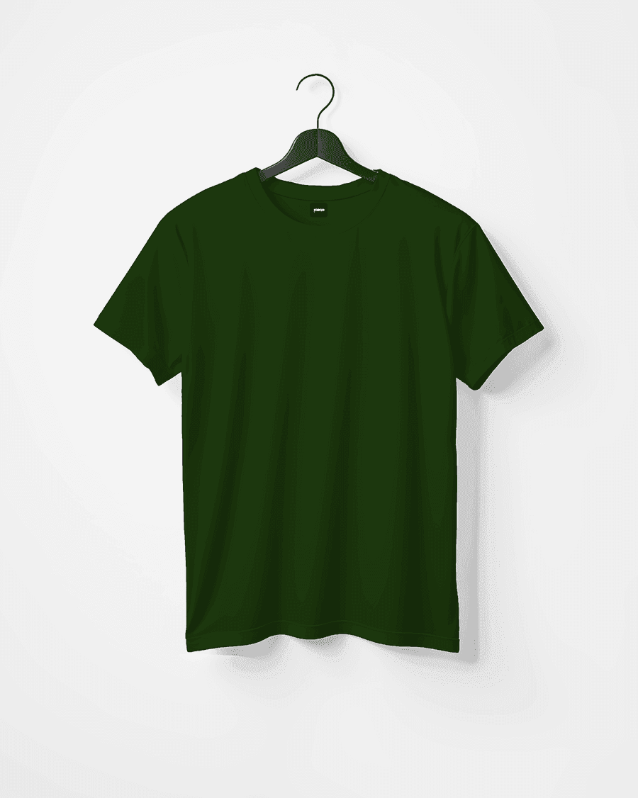 Ichigo Solid Mustard Yellow Regular Fit Tee
