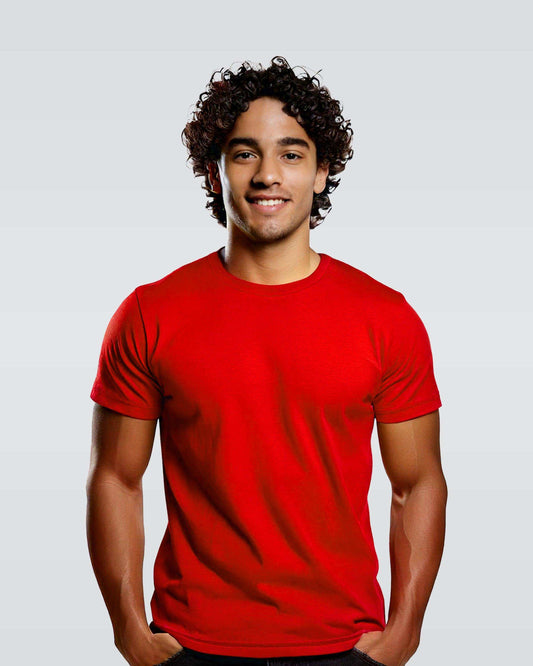 Ichigo Solid Red Regular Fit Tee