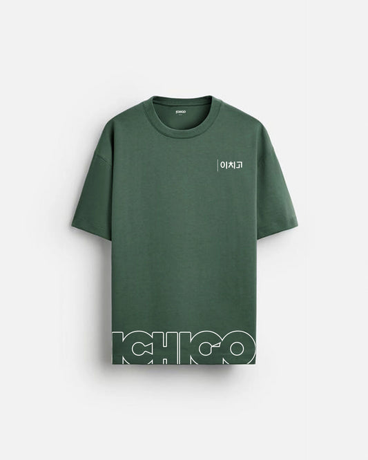 Ichigo Unisex Oversized Tee - Official Merch Battle Green